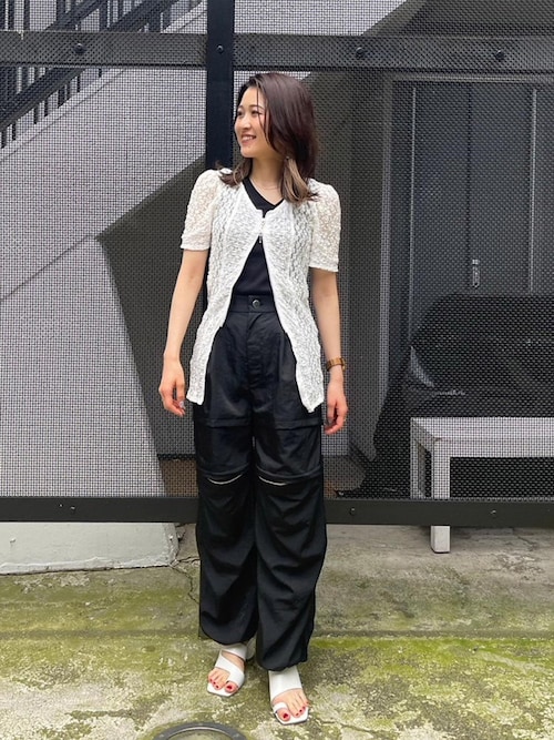 フロントジップナイロンパンツ｜ウォッシャブル（カーゴパンツ