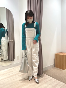 「シルバーシューズ」｜「アイテム（オールインワン・サロペット）」を使った、mystic_ayakoさん（レディース・158cm）の春コーディネート