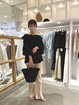 「mystic（ミスティック）のセンターステッチフレアデニム（デニムパンツ）」を使った、mystic_ayakoさん（レディース・158cm）の夏コーディネート