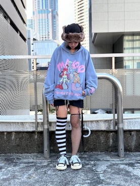 「ROYAL FLASH（ロイヤルフラッシュ）のアイテム（帽子）」を使った、ミカさん（レディース・166cm）の秋コーディネート