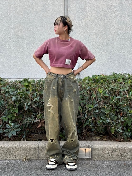 FR(13)NDS /フレンズ/HDKダメージワイドパンツ（デニムパンツ