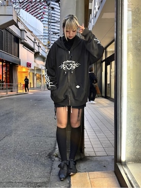 「ROYAL FLASH（ロイヤルフラッシュ）のアイテム」を使った、ミカさん（レディース・166cm）の冬コーディネート