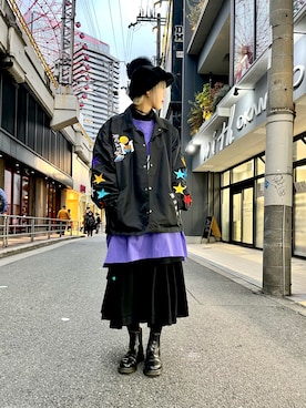 「ROYAL FLASH（ロイヤルフラッシュ）のアイテム（その他アウター）」を使った、ミカさん（レディース・166cm）の冬コーディネート
