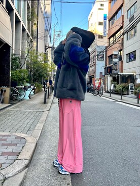 「ROYAL FLASH（ロイヤルフラッシュ）のアイテム（ブルゾン）」を使った、ミカさん（レディース・166cm）の冬コーディネート