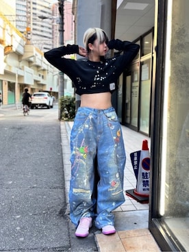 「クロップド丈」｜ミカさん（レディース・166cm）の秋コーディネート