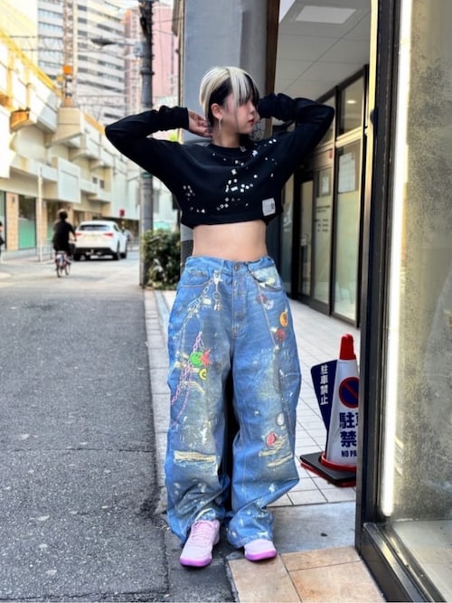 FR(13)NDS /フレンズ/Trompel’oeil Denim Pants ROYAL FLASH｜FR(13)NDS/フレンズ/TROMPEL'OEIL DENIM PANTS