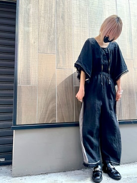 「ROYAL FLASH（ロイヤルフラッシュ）のアイテム（オールインワン・サロペット）」を使った、ミカさん（レディース・166cm）の春コーディネート