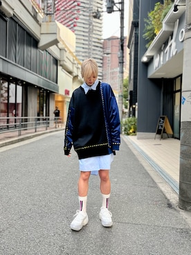 「grounds（グラウンズ）のアイテム（シューズ）」を使った、ミカさん（レディース・166cm）の夏コーディネート