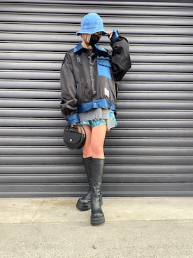 「ROYAL FLASH（ロイヤルフラッシュ）のアイテム（ジャケット/アウター）」を使った、ミカさん（レディース・166cm）の冬コーディネート