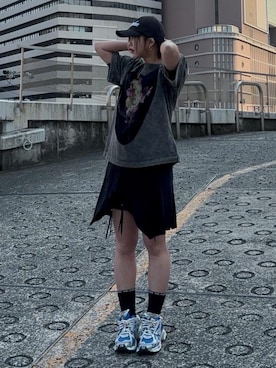 「ROYAL FLASH（ロイヤルフラッシュ）のアイテム」を使った、ミカさん（レディース・166cm）の夏コーディネート