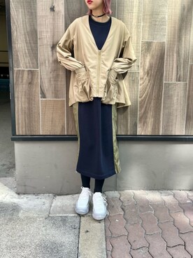 「ロイヤルフラッシュ」｜「アイテム（ジャケット/アウター）」を使った、ミカさん（レディース・166cm）の冬コーディネート