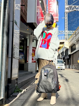 「ADER error（アーダーエラー）のアイテム（バッグ）」を使った、ミカさん（レディース・166cm）の春コーディネート