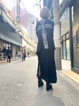 「KMRii（ケムリ）のアイテム（ワンピース/ドレス）」を使った、ミカさん（レディース・166cm）の秋コーディネート