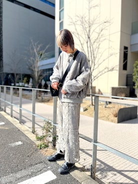 ブルゾン グレー系 を使った 韓国ファッション のレディース人気ファッションコーディネート Wear