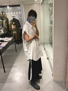「JOHN LAWRENCE SULLIVAN」｜「アイテム（ワンピース/ドレス）」を使った、ミカさん（レディース・166cm）の夏コーディネート