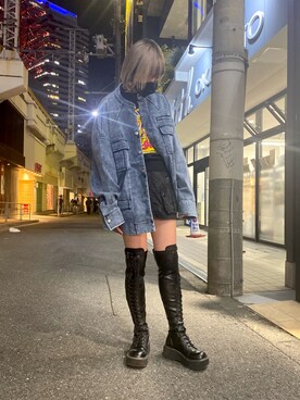 「ROYAL FLASH（ロイヤルフラッシュ）のアイテム（ジャケット/アウター）」を使った、ミカさん（レディース・166cm）の秋コーディネート