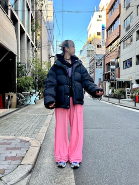 「ROYAL FLASH（ロイヤルフラッシュ）のアイテム（ジャケット/アウター）」を使った、ミカさん（レディース・166cm）の冬コーディネート
