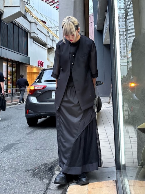 セール】UN3D./アンスリード/SHEER LAYERED VEST/シアー
