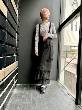 「KMRii（ケムリ）のアイテム（ワンピース/ドレス）」を使った、ミカさん（レディース・166cm）の春コーディネート