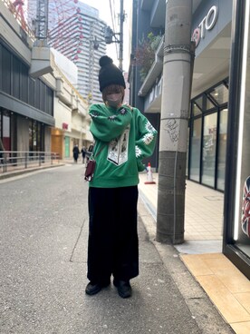 「FACCIES（ファチーズ）のアイテム」を使った、ミカさん（レディース・166cm）の冬コーディネート