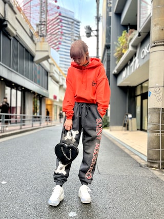 セントマイケル SAINT MICHAEL EYEBALL  スウェットパンツ SAINT MICHAEL/セント マイケル/SWEAT PANTS EYEBALL/BLACKを使った