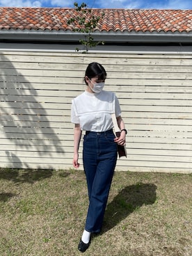 「アイテム（バレエシューズ）」を使った、Karen  Hiwatashi さん（レディース・164cm・10代）の夏コーディネート