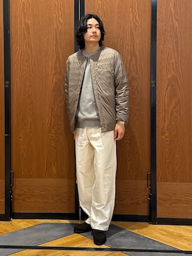 「URBAN RESEARCH DOORS（アーバンリサーチドアーズ）の『別注』NANGA×DOORS　REVERSIBLE DOWN JACKET 26AW（その他アウター、ブラウン系）」を使った、キムラさん（メンズ・177cm）の秋コーディネート