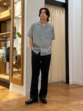 「URBAN RESEARCH DOORS（アーバンリサーチドアーズ）のLIFE STYLE TAILOR　マルチスペックコインローファー（ドレスシューズ）」を使った、キムラさん（メンズ・177cm）の夏コーディネート