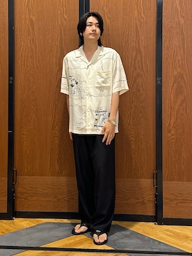 「Disney（ディズニー）のアイテム」を使った、キムラさん（メンズ・177cm）の夏コーディネート