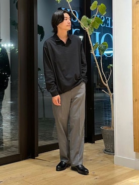 「URBAN RESEARCH DOORS（アーバンリサーチドアーズ）のLIFE STYLE TAILOR　マルチスペックコインローファー（ドレスシューズ）」を使った、キムラさん（メンズ・177cm）の夏コーディネート