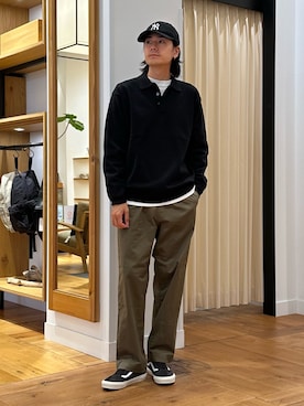 「VANS（バンズ）のExclusive VANS　Old Skool（スニーカー）」を使った、キムラさん（メンズ・177cm）の秋コーディネート