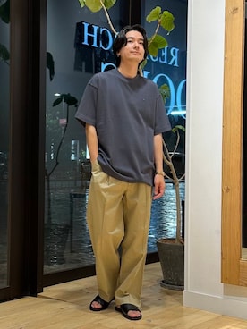 「ここでしか手に入らない別注アイテム」｜キムラさん（メンズ・177cm）の夏コーディネート