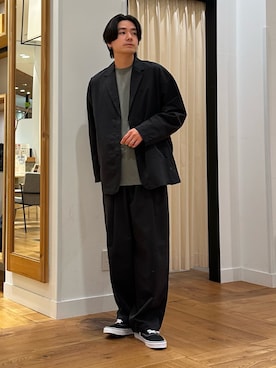 「Snow Peak（スノーピーク）のアイテム」を使った、キムラさん（メンズ・177cm）の春コーディネート