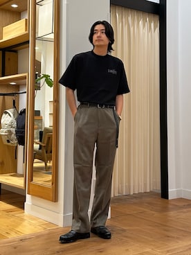 「URBAN RESEARCH DOORS（アーバンリサーチドアーズ）のLIFE STYLE TAILOR　マルチスペックコインローファー（ドレスシューズ）」を使った、キムラさん（メンズ・177cm）の夏コーディネート