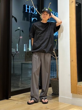 「URTECH」｜「アイテム（キャップ）」を使った、キムラさん（メンズ・177cm）の夏コーディネート
