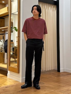 「URBAN RESEARCH DOORS（アーバンリサーチドアーズ）のLIFE STYLE TAILOR　マルチスペックコインローファー（ドレスシューズ）」を使った、キムラさん（メンズ・177cm）の夏コーディネート