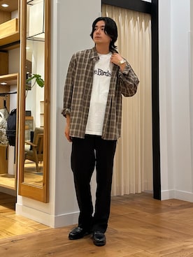 「URBAN RESEARCH DOORS（アーバンリサーチドアーズ）のLIFE STYLE TAILOR　マルチスペックコインローファー（ドレスシューズ）」を使った、キムラさん（メンズ・177cm）の夏コーディネート
