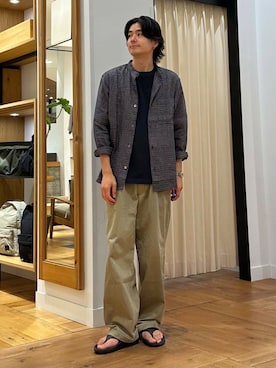 「OOFOS（ウーフォス）のアイテム」を使った、キムラさん（メンズ・177cm）の夏コーディネート