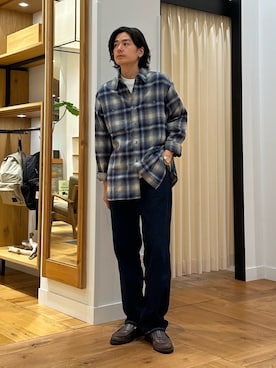 「季節の変わり目羽織コーデ」｜キムラさん（メンズ・177cm）の秋コーディネート