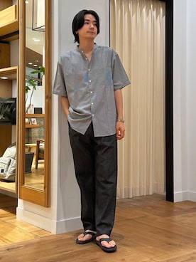 「柄物」｜キムラさん（メンズ・177cm）の夏コーディネート