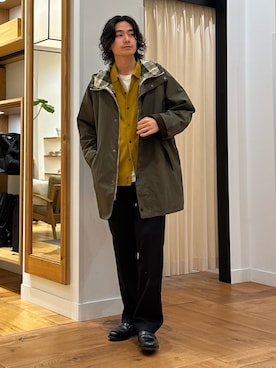 「Barbour（バブアー）の『別注』Barbour×DOORS　HOODED COAT（その他アウター）」を使った、キムラさん（メンズ・177cm）の秋コーディネート