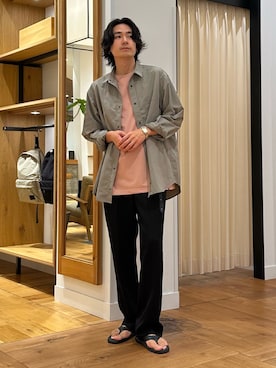 「アイテム（サンダル）」を使った、キムラさん（メンズ・177cm）の夏コーディネート