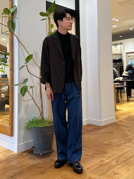 「アイテム（その他アウター、ブラウン系）」を使った、キムラさん（メンズ・177cm）の秋コーディネート