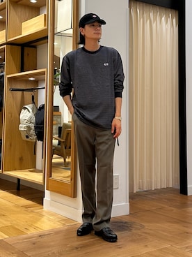 「DANTON（ダントン）のアイテム（帽子）」を使った、キムラさん（メンズ・177cm）の夏コーディネート