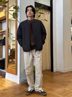 「寒い」｜「アイテム（ダウンジャケット/コート）」を使った、キムラさん（メンズ・177cm）の冬コーディネート