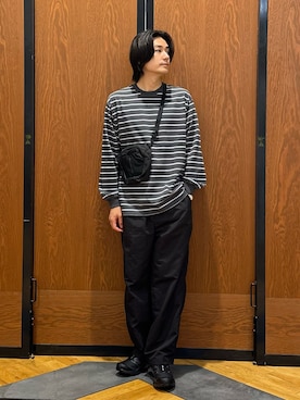 「EKAL（エカル）のアイテム（その他パンツ）」を使った、キムラさん（メンズ・177cm）の秋コーディネート