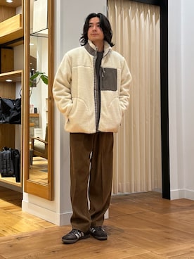 「シンプル」｜「アイテム（ブルゾン）」を使った、キムラさん（メンズ・177cm）の冬コーディネート