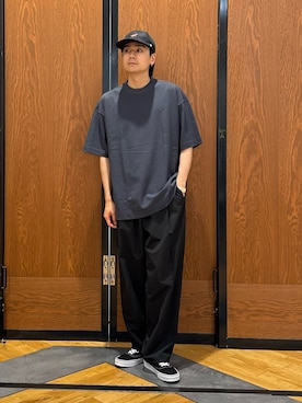 「EKAL（エカル）のアイテム（キャップ）」を使った、キムラさん（メンズ・177cm）の春コーディネート