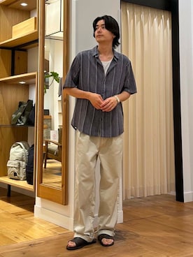 「アイテム（タンクトップ）」を使った、キムラさん（メンズ・177cm）の夏コーディネート