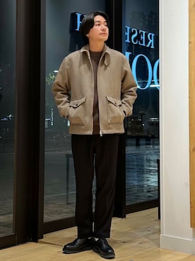 「寒い」｜「アイテム（その他アウター）」を使った、キムラさん（メンズ・177cm）の冬コーディネート